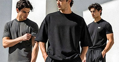 Premium Comfort Wear<br>Tees · Drop Shoulders · <em>Activewear</em>