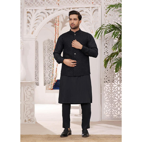 Noir Sequin Glamour 3-Piece Suit