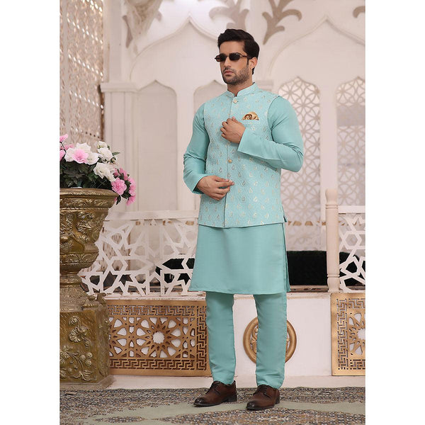 Oceanic Elegance 3-Piece Suit