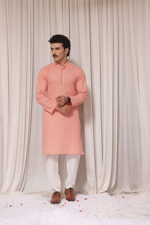 Pink Embroidered Kurta