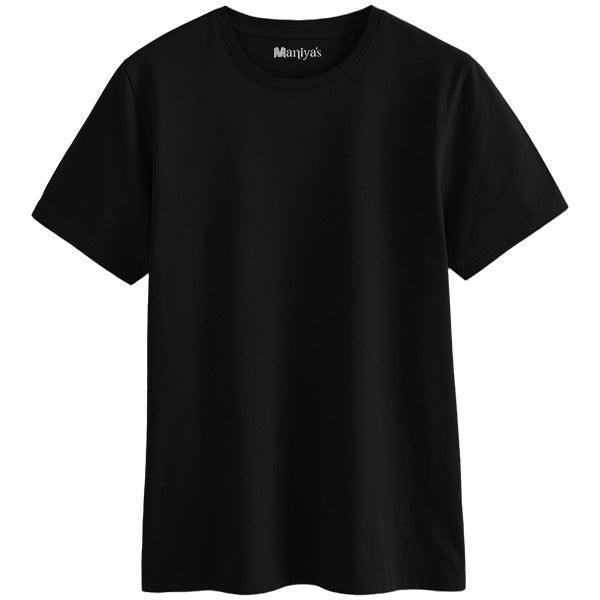 Black Plain Classic Fit Tee
