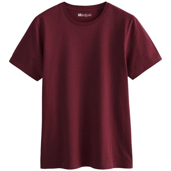 Maroon Plain Classic Fit Tee