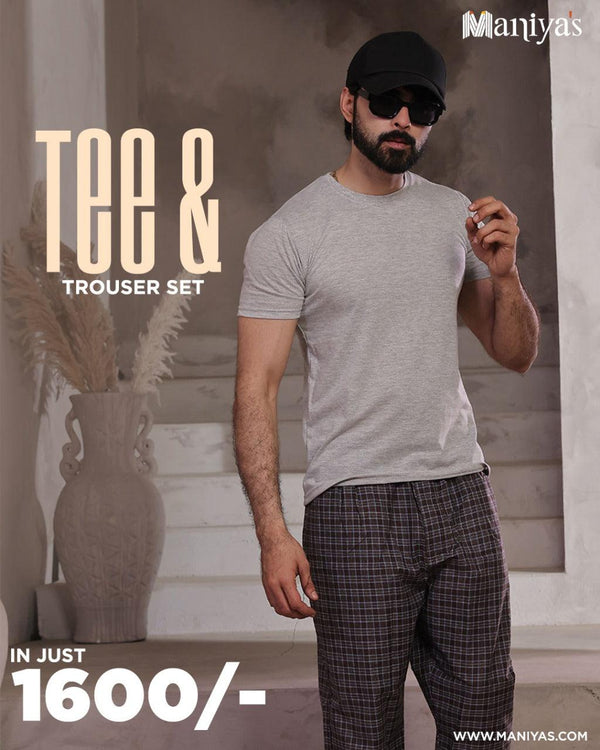Tee & Trouser Set – Casual Men's Outfit