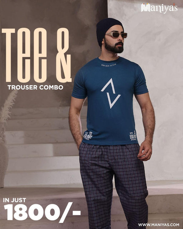 Stylish Tee & Trouser Combo – Casual Comfort Wear