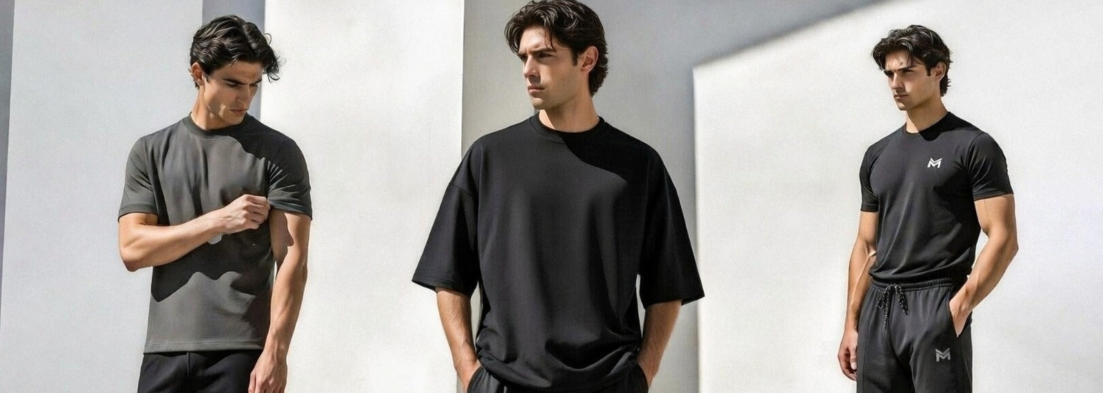 Premium Comfort Wear<br>Tees · Drop Shoulders · <em>Activewear</em>