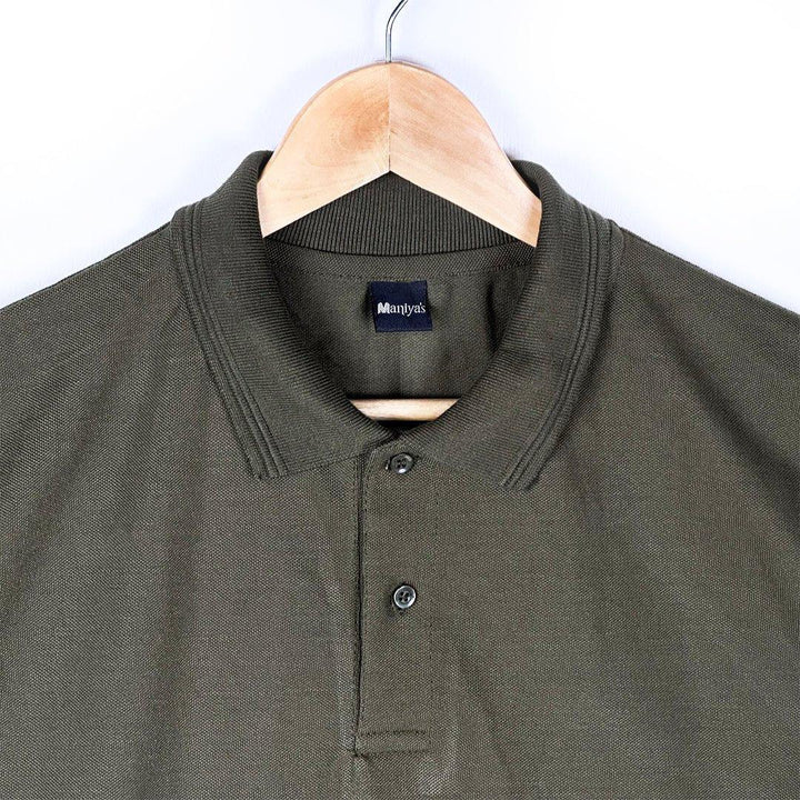 Army Green Polo T-shirt - Maniyas