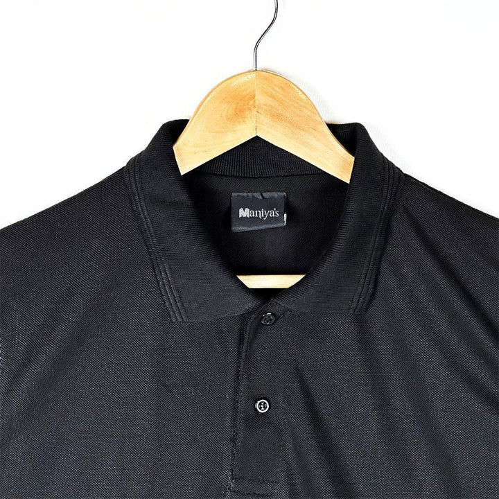 Black Polo T-shirt - Maniyas
