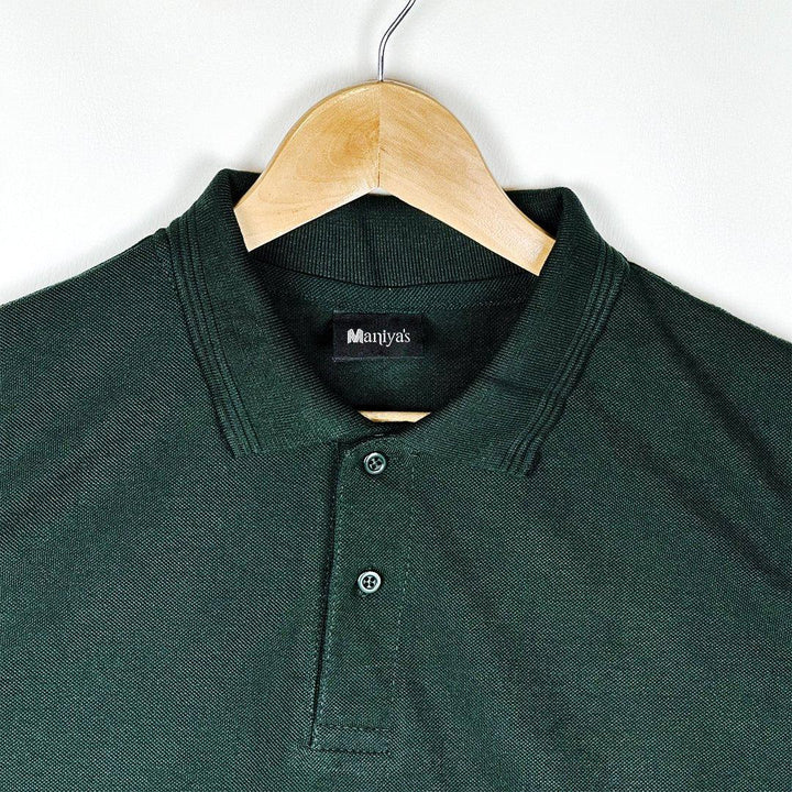 Bottle Green Polo T-shirt - Maniyas
