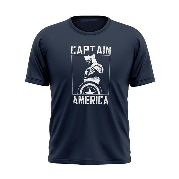 Captain America Tee Navy Blue - Maniyas