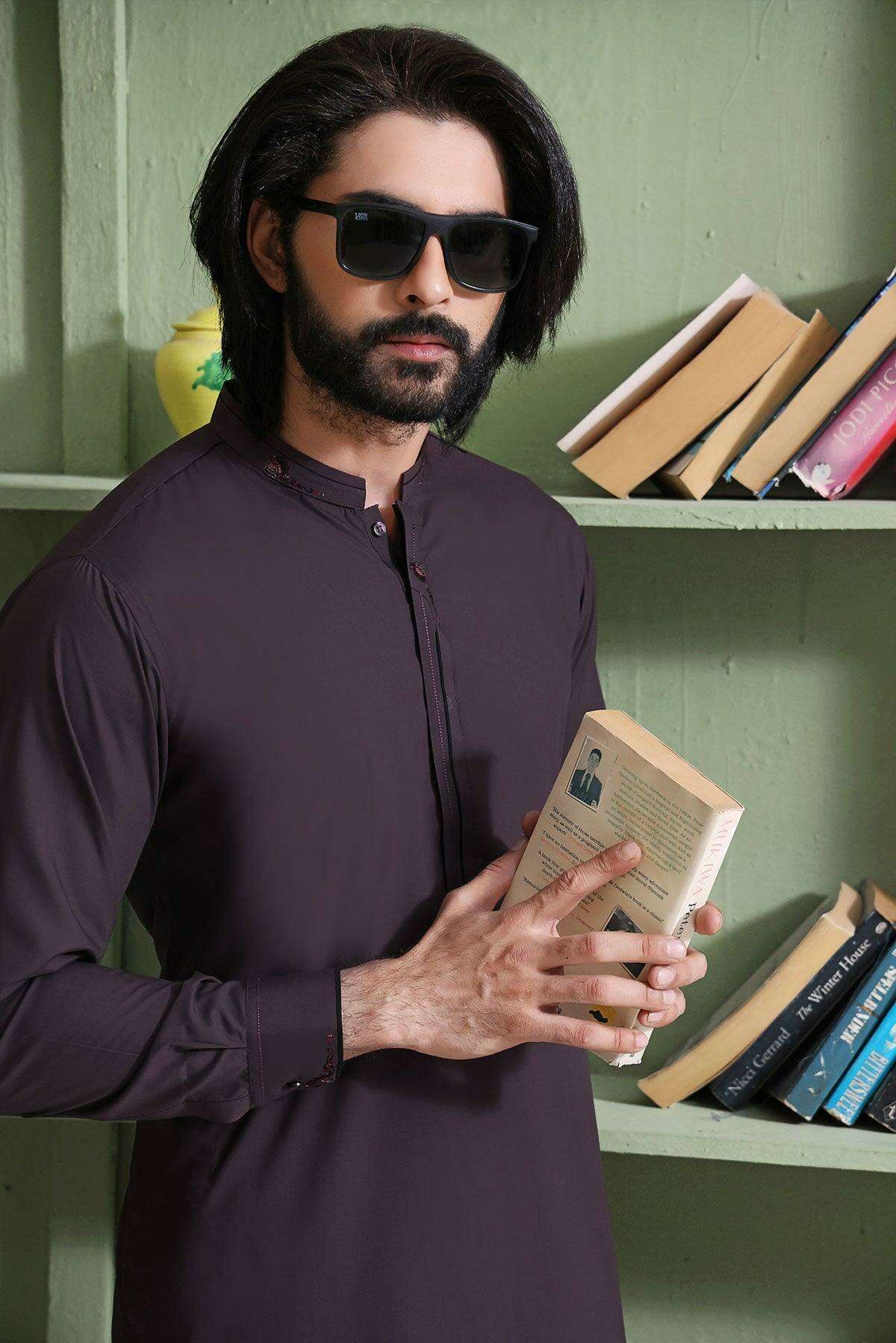 dark-brown-blended-kurta-114630